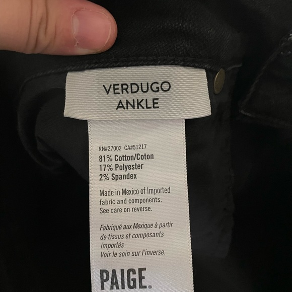 Paige Black Distressed Jeans - Picture 3 of 6